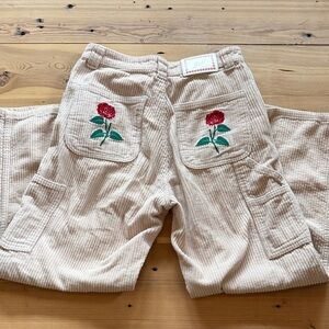 Lisa Says Gah Dylan Embroidered Corduroy pants